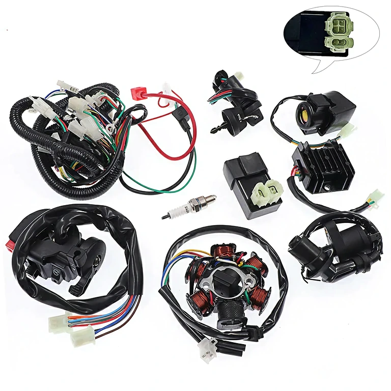 Kit completo de fiação elétrica para ATV GY6 150cc
