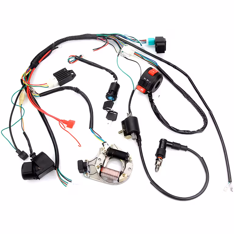 Instalação Elétrica Completa ATV 50cc–125cc – Kit Completo de Cabeamento + Peças Essenciais