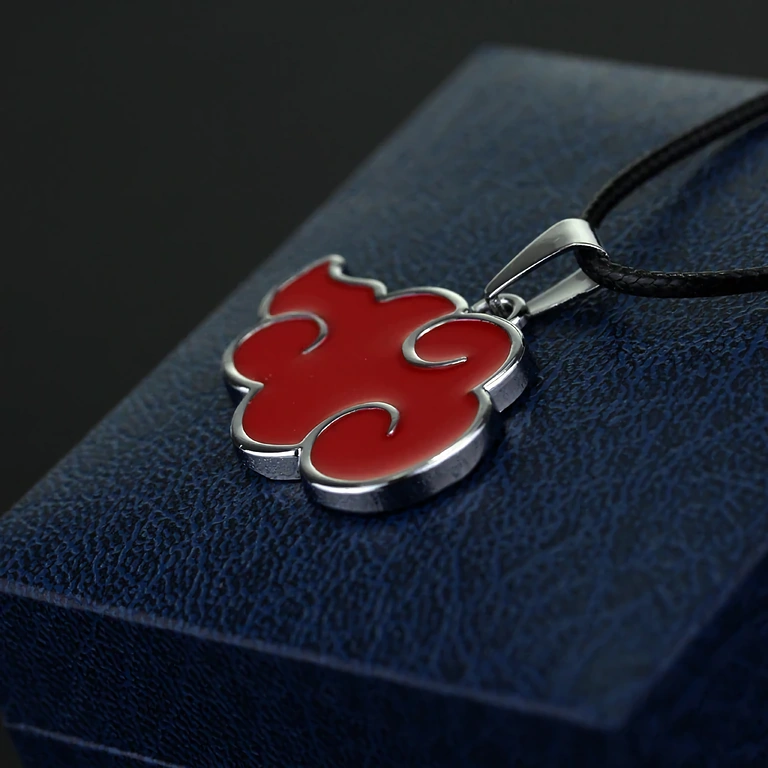 Pingente Akatsuki – símbolo vermelho icônico Acessório Naruto – colar com símbolo da Nuvem Vermelha