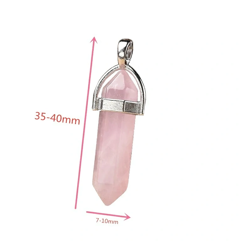 Colar com pedra semipreciosa natural – quartzo rosa