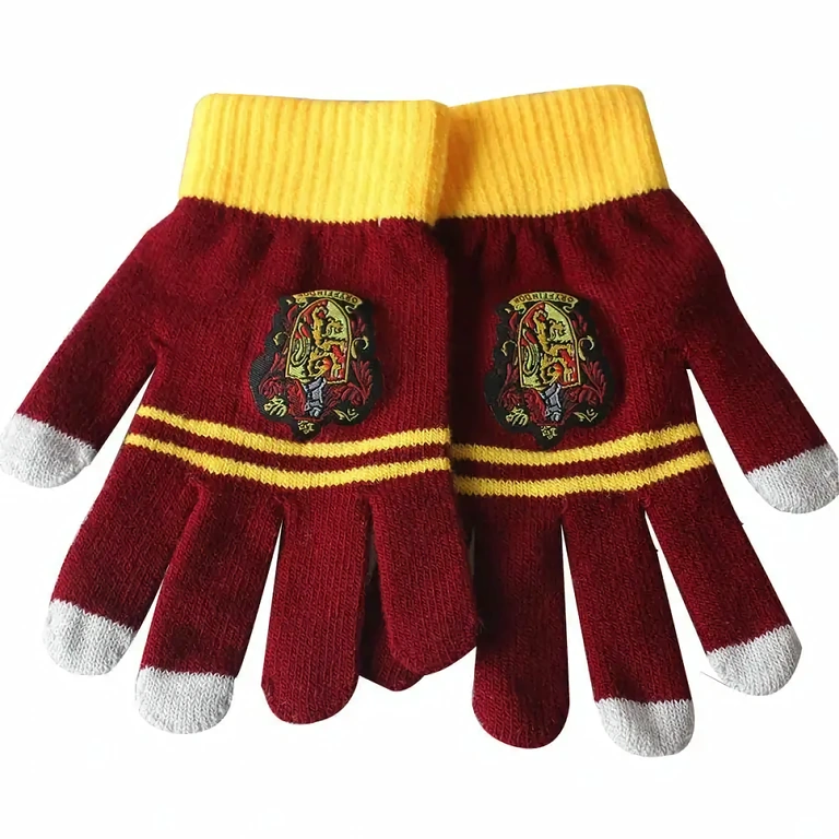 Luvas de bruxo Gryffindor para frio Luvas estilo Harry Potter Gryffindor para crianças e adultos, perfeitas para frio