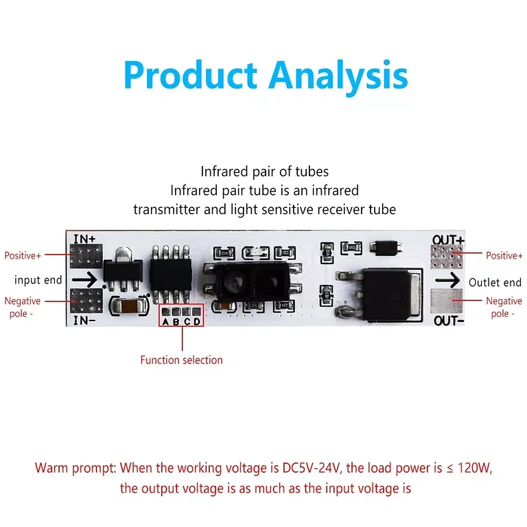 Imagem do módulo sensor conectado a duas saídas diferentes para controle duplo