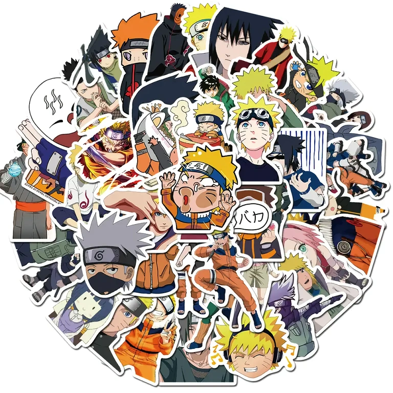 Adesivos Naruto Shippuden para objetos pessoais, skate, patinete