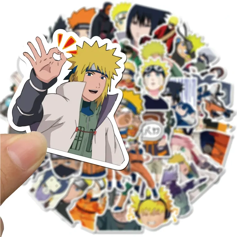 Autocolantes divertidos com personagens de Naruto Shippuden