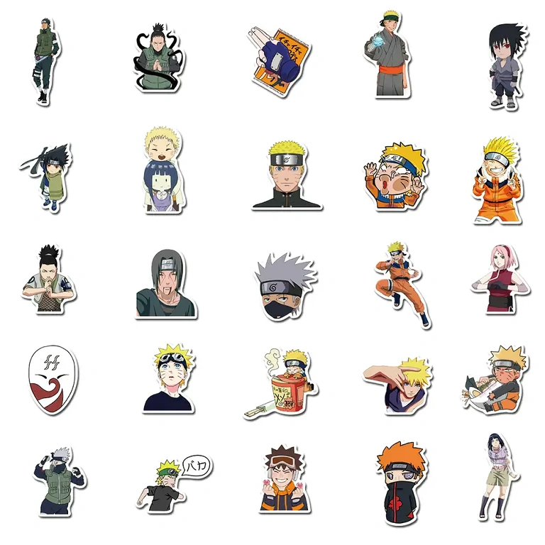 Conjunto de adesivos Naruto resistentes à água e UV