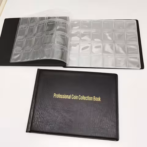 Álbum / Pasta para Colecionar Moedas – Capacidade 240 Moedas Numismáticas