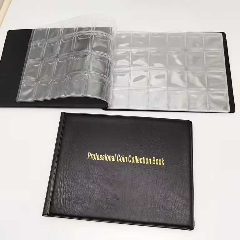Álbum / Pasta para Colecionar Moedas – Capacidade 240 Moedas Numismáticas