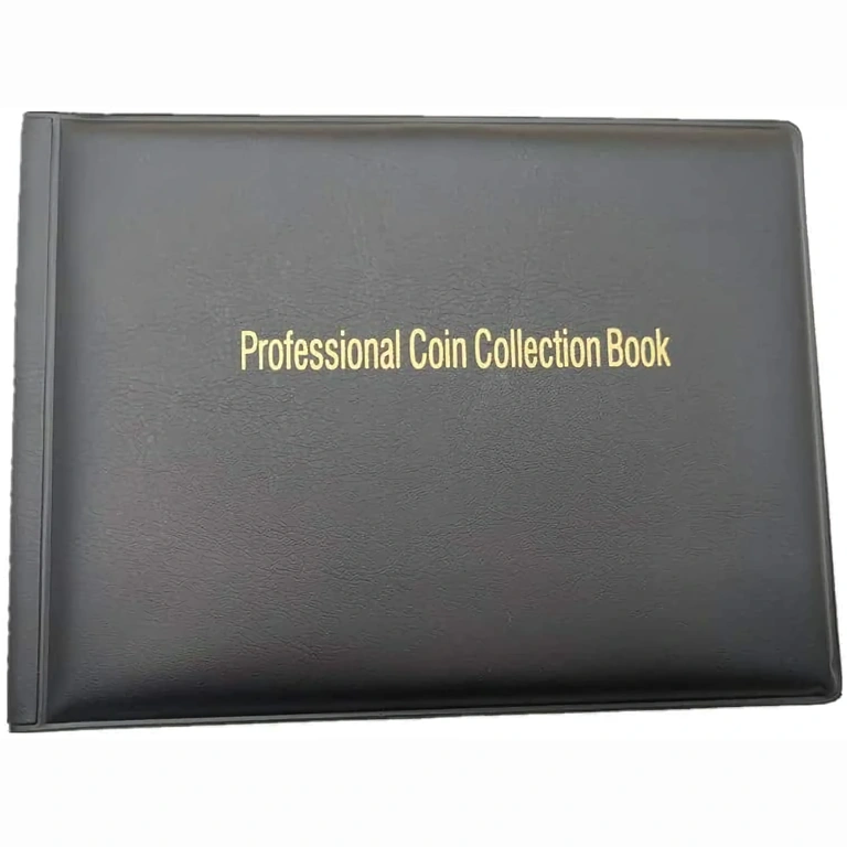 Álbum com bolsos para moedas, ideal para colecionadores iniciantes e avançados