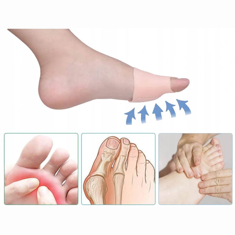 Corretor de joanete com almofada de gel macio Almofada de proteção e correção para joanetes Hallux Valgus