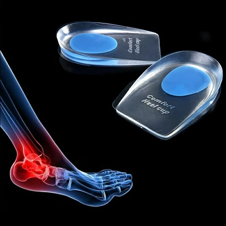 Almofadas de gel para calcanhar – fascite plantar Palmilhas de gel para suporte do calcanhar e alívio da dor