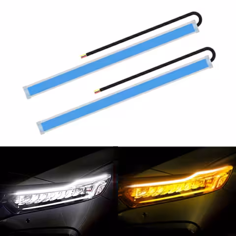Luzes Diurnas DRL Fita LED com Sinalização Sequencial Dinâmica LED FLOW – Conjunto 2 Fitas Flexíveis 60cm, Resistentes IP65