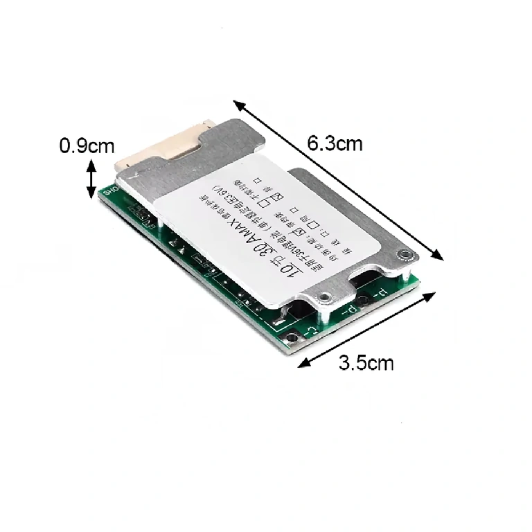 Módulo BMS 10S 36V para veículos elétricos Placa de proteção para baterias de veículos elétricos, 10S, 36V, 30A