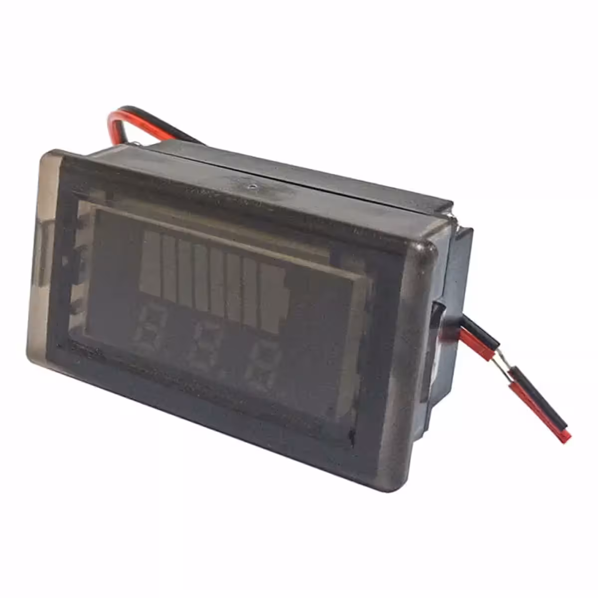 Display azul LED para verificação rápida do nível de carga