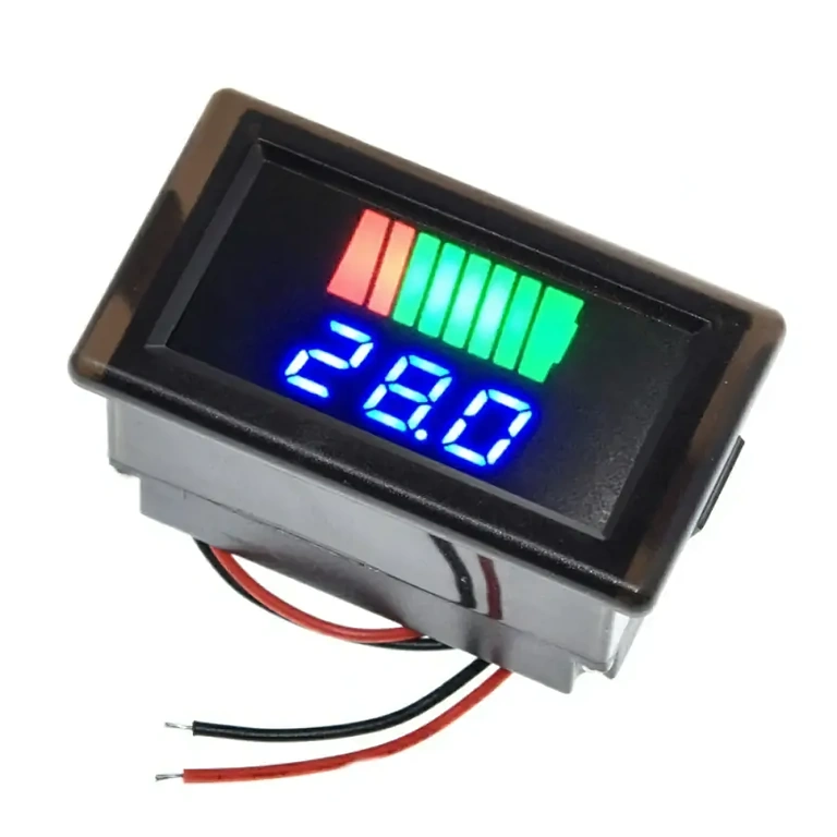 Indicador LED de nível de bateria 12V-72V universal Display LED para verificação do nível de bateria de carro, patinete, bicicleta ou trator
