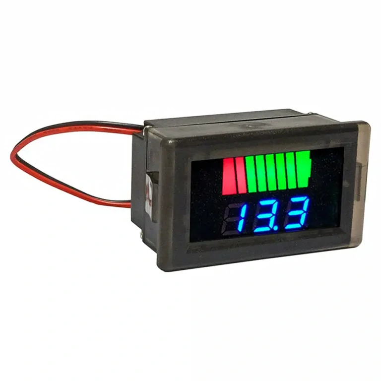 Display LED de nível de bateria para moto e carro Voltímetro com LED, fácil de instalar, para tensões entre 12V e 72V