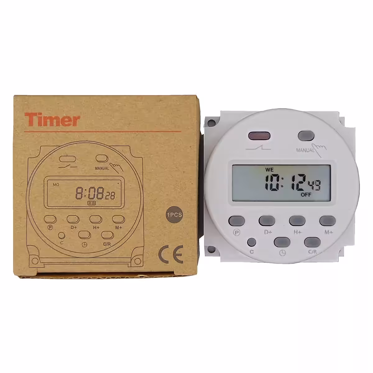 Timer eletrônico 12V com microcontrolador e display para ajustes diários ou semanais