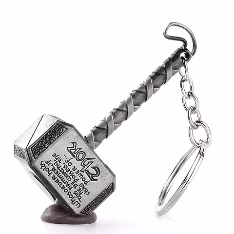 Chaveiro Martelo Thor – Pingente Mjolnir, Martelo Lendário do Deus do Trovão