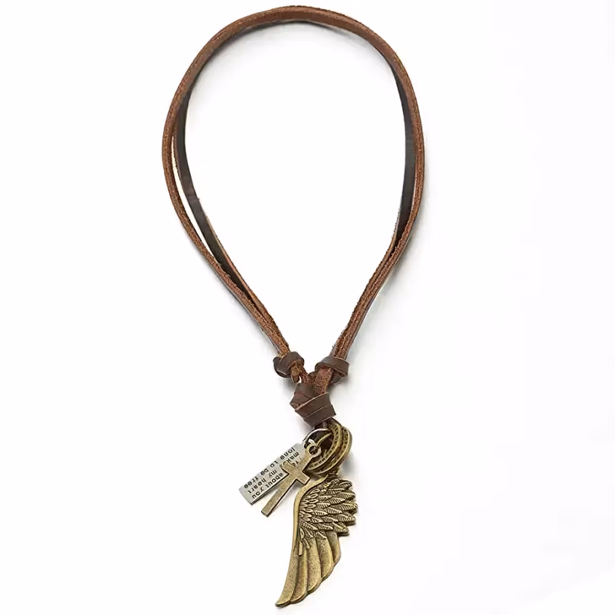Corrente masculina com design tribal, pingente metálico