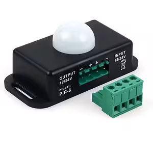 Sensor de Movimento PIR 12V-24V 6A – Interruptor de Presença com Esquema Elétrico