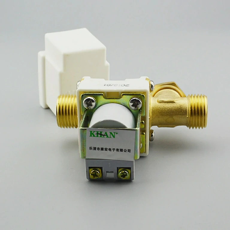 Eletroválvula 12V normal fechada, filtro removível, proteção plástica, para instalações de água e ar