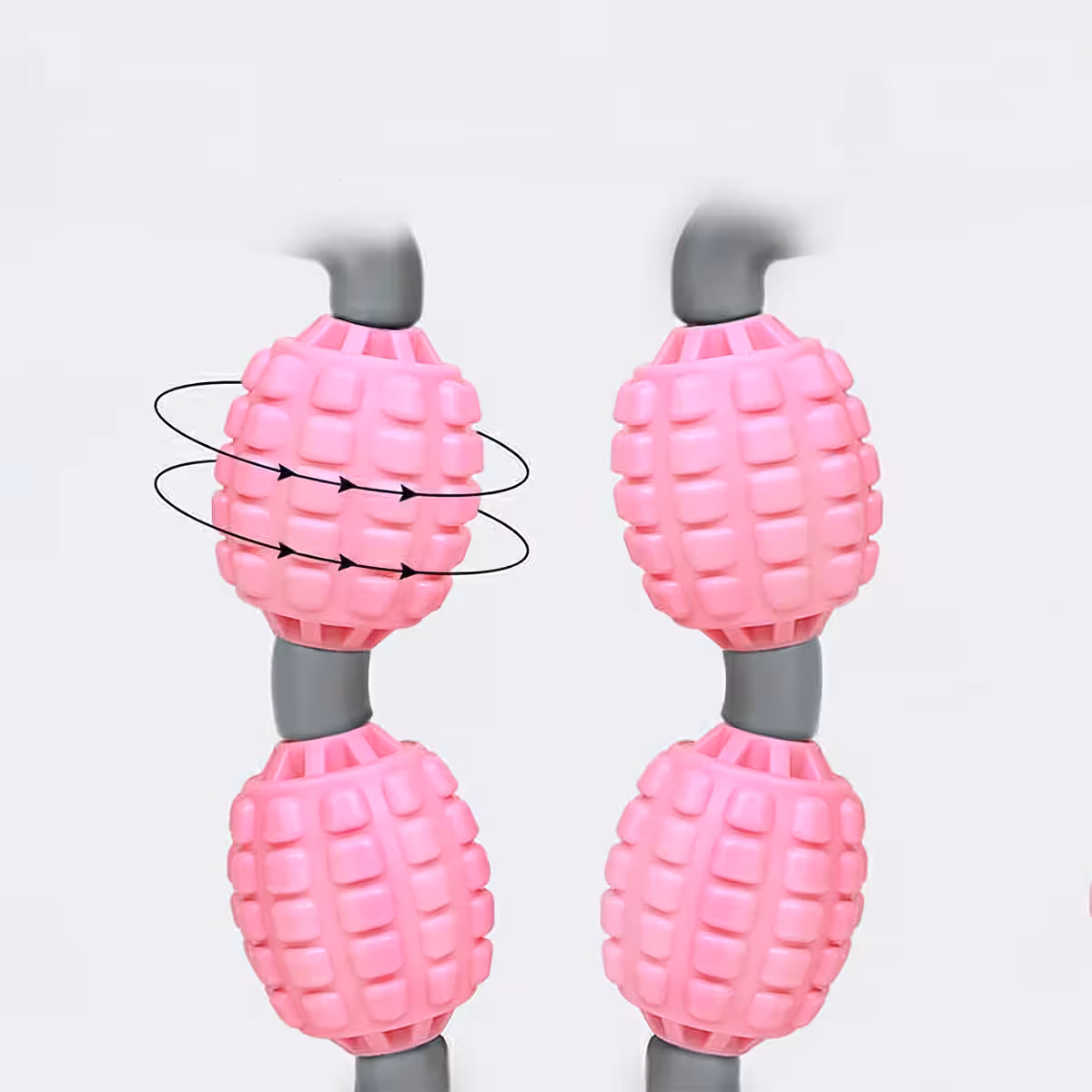 Aparelho anticelulite manual com 5 rolos de silicone para pele firme