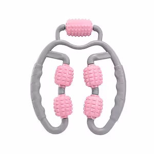 Aparelho de Massagem Manual com 5 Rolos – Relaxamento Corporal, Pescoço, Pernas, Anti-celulite