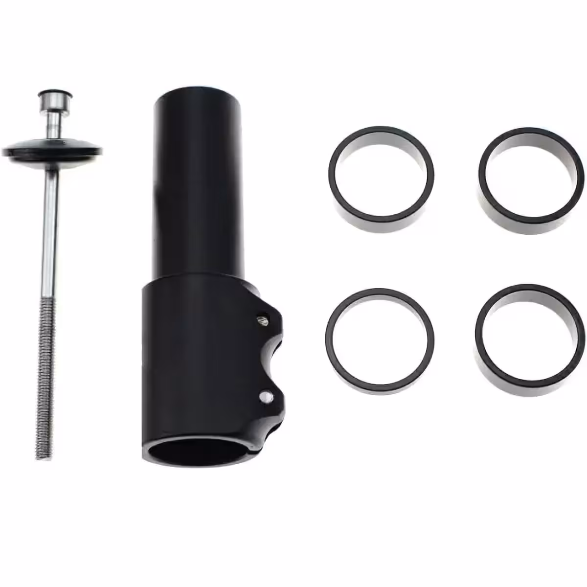 Extensor CNC em alumínio anodizado – elevação de guidão de bicicleta