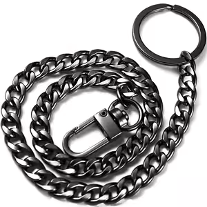 Corrente para Calças Unissex – Acessório Metálico Preto para Jeans, Crianças e Adultos