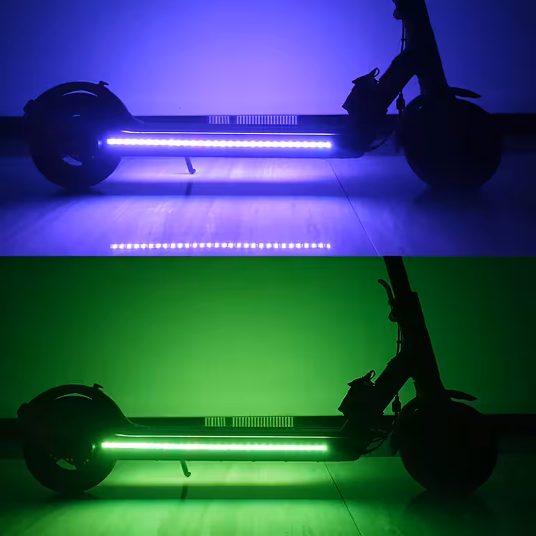 Kit de Luzes LED para Scooter Elétrica – Fitas Coloridas Waterproof com Controle Remoto USB