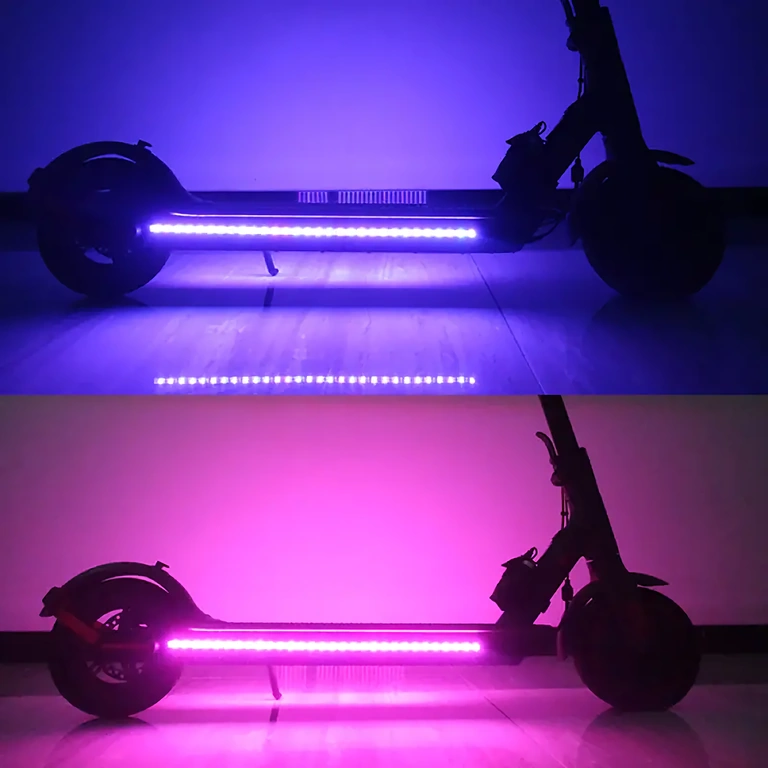 Fita LED decorativa para scooters elétricas Fita LED flexível para iluminação lateral em scooters
