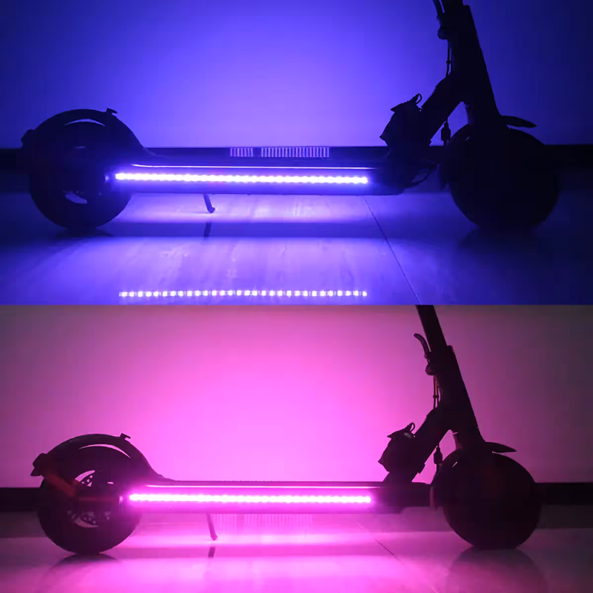 Fita LED flexível para iluminação lateral em scooters