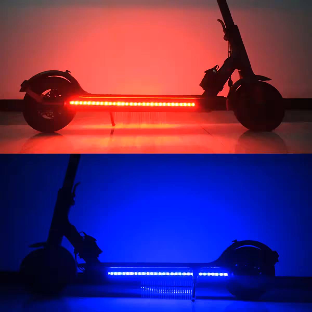 Conjunto LED colorido com alimentação USB para scooters elétricas