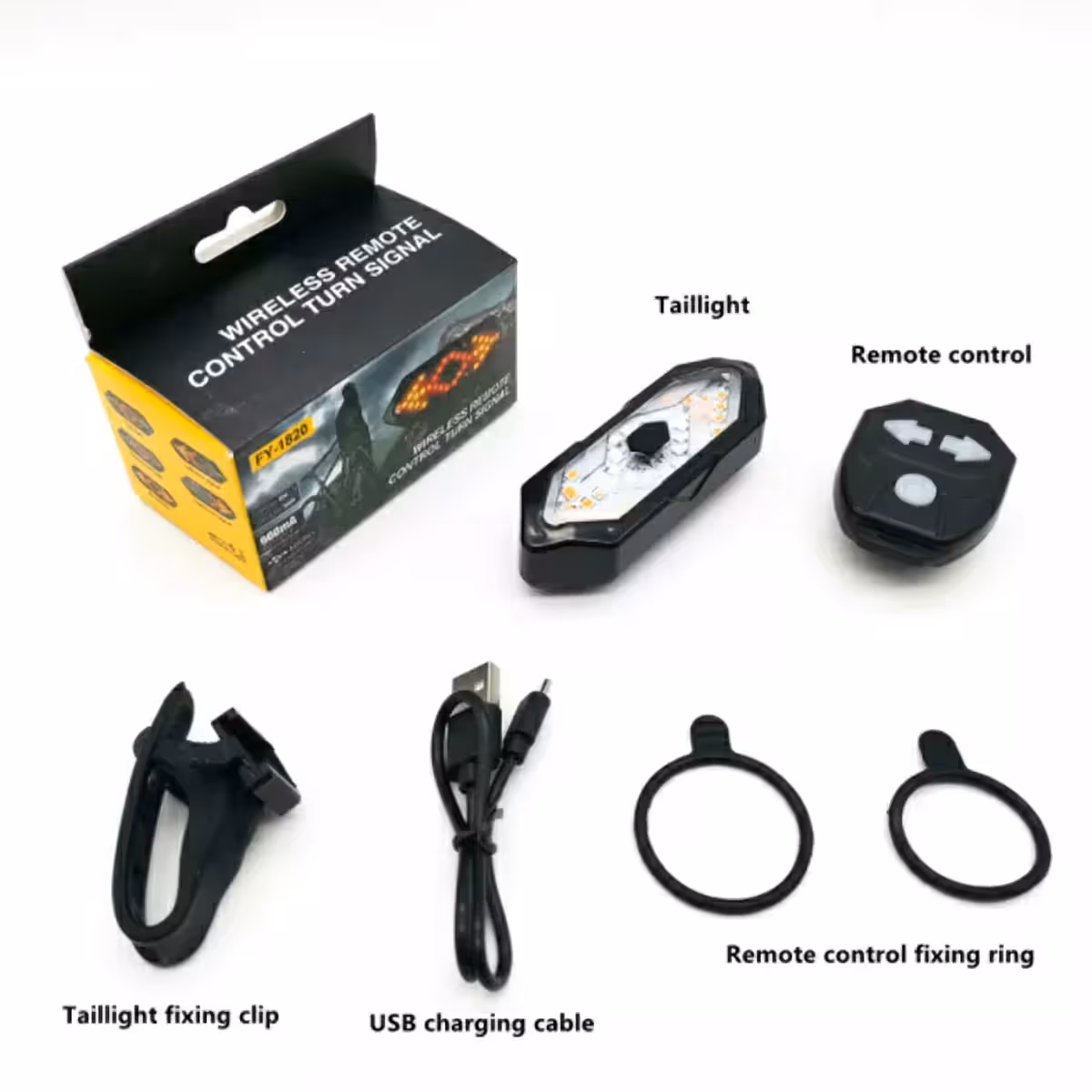 Sinalização esquerda/direita com alimentação USB para bicicleta