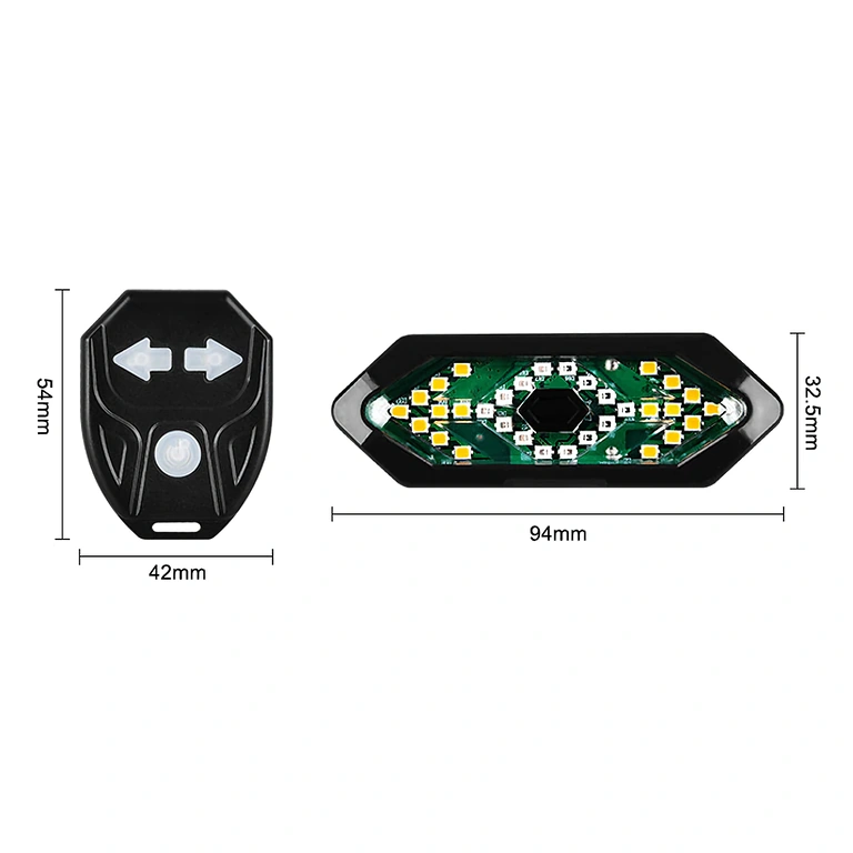 Luz LED para bicicleta com controle remoto incluído Acessório para bicicleta: luzes traseiras com controle wireless