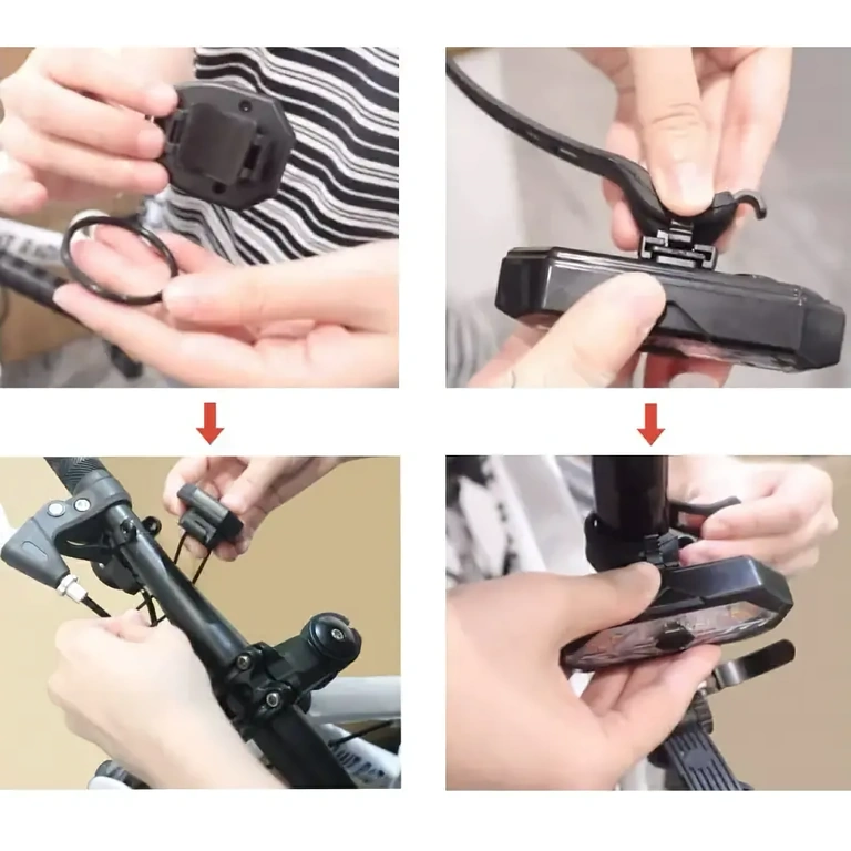 Lâmpada traseira de bicicleta com controle remoto Sinalizador traseiro para bicicleta com controle remoto