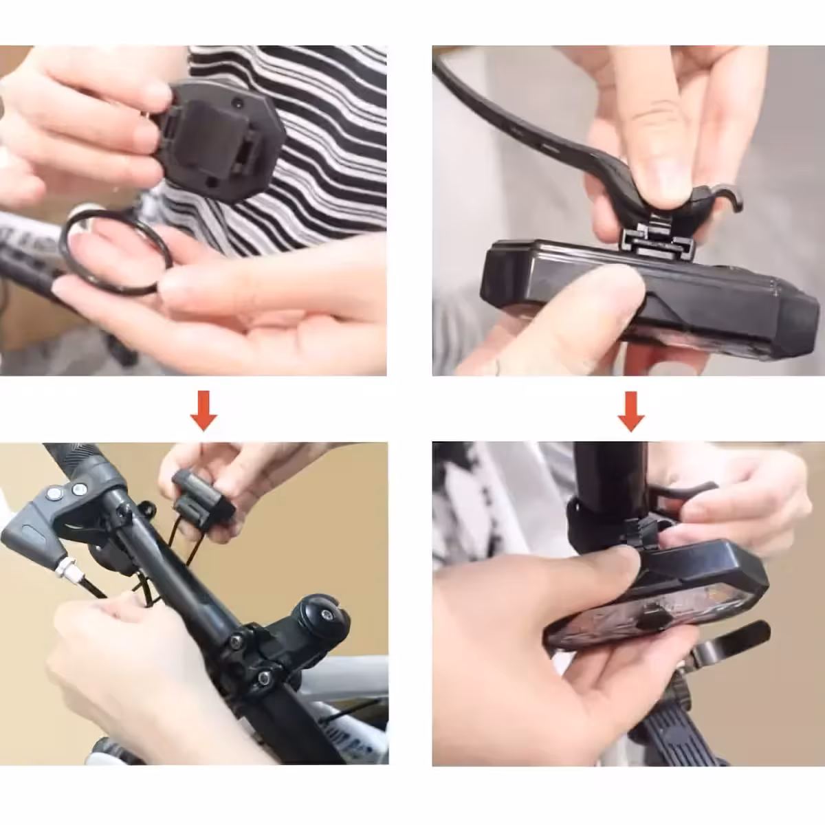 Sinalizador traseiro para bicicleta com controle remoto