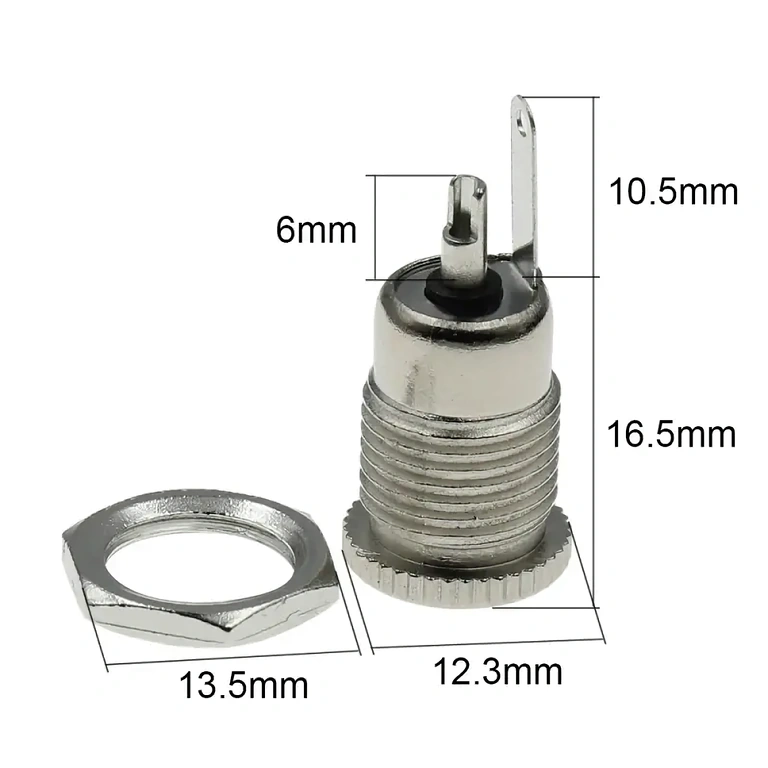 Adaptador DC fêmea para conexão de cabo a diversos dispositivos