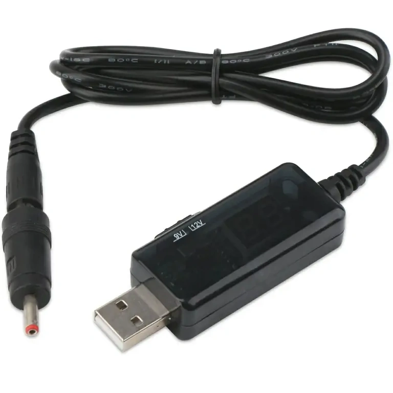 Módulo step-up com seleção de tensão e display LED, ideal para alimentação portátil