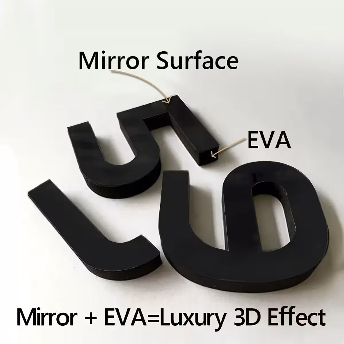 Relógio grande preto brilhante, efeito 3D, fácil montagem com molde incluído