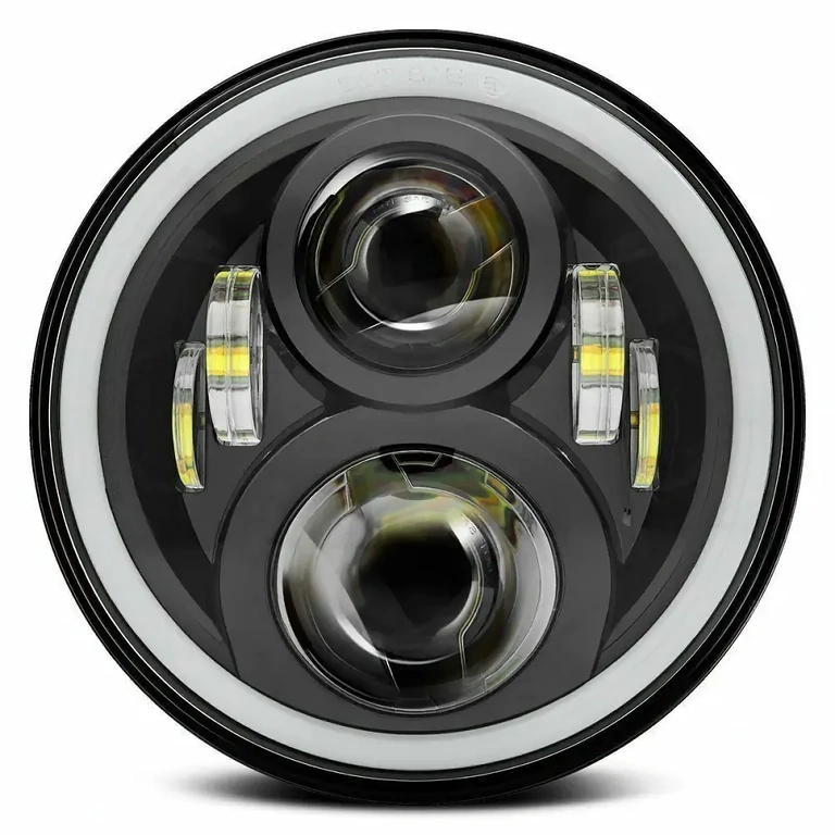 Farol universal LED, 7 polegadas, compatível com carro, moto, ATV, caminhão, trator