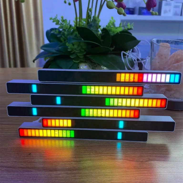 Barra LED RGB para decoração interna com modos de luz reativos ao som