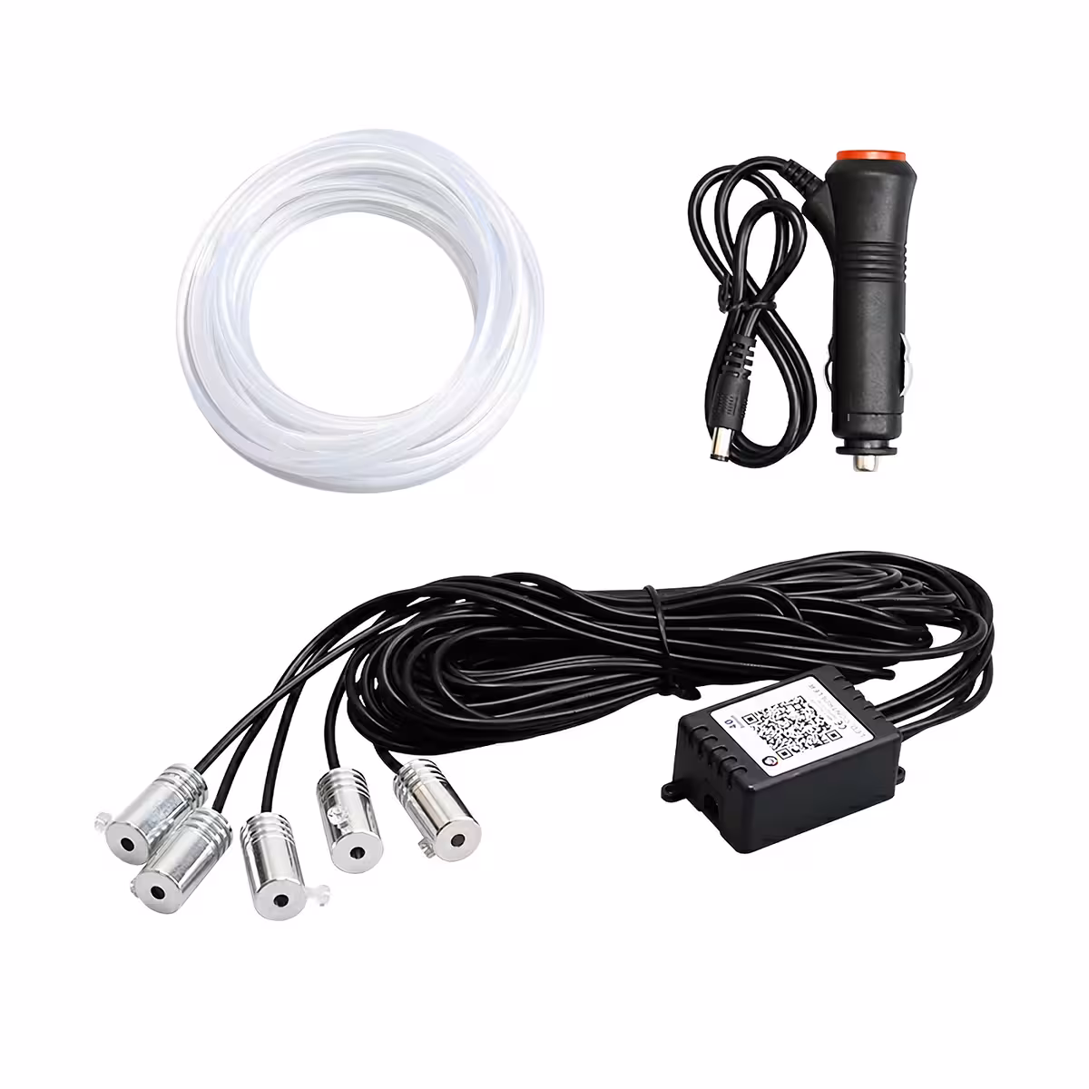 Fio neon flexível RGB para iluminação ambiente em carro