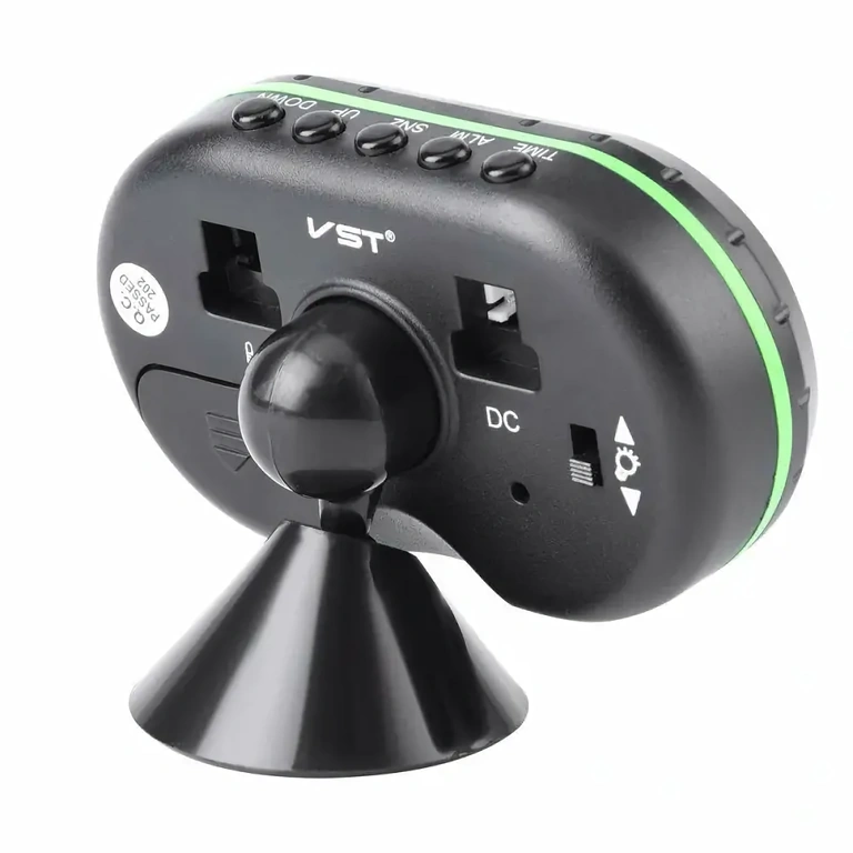 Relógio digital com display para tensão e temperatura do carro