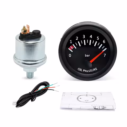 Indicador Digital de Pressão de Óleo do Motor – Manômetro Eletrônico para Trator 12V