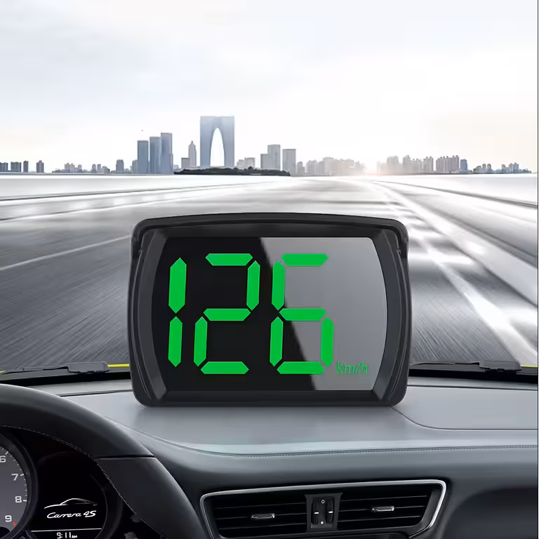 Velocímetro Digital GPS Universal para Carro e ATV – Display LED, Alimentação USB