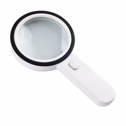 Lupa Profissional com Iluminação LED, Ampliação 30X – Lente Grande para Visualização de Detalhes