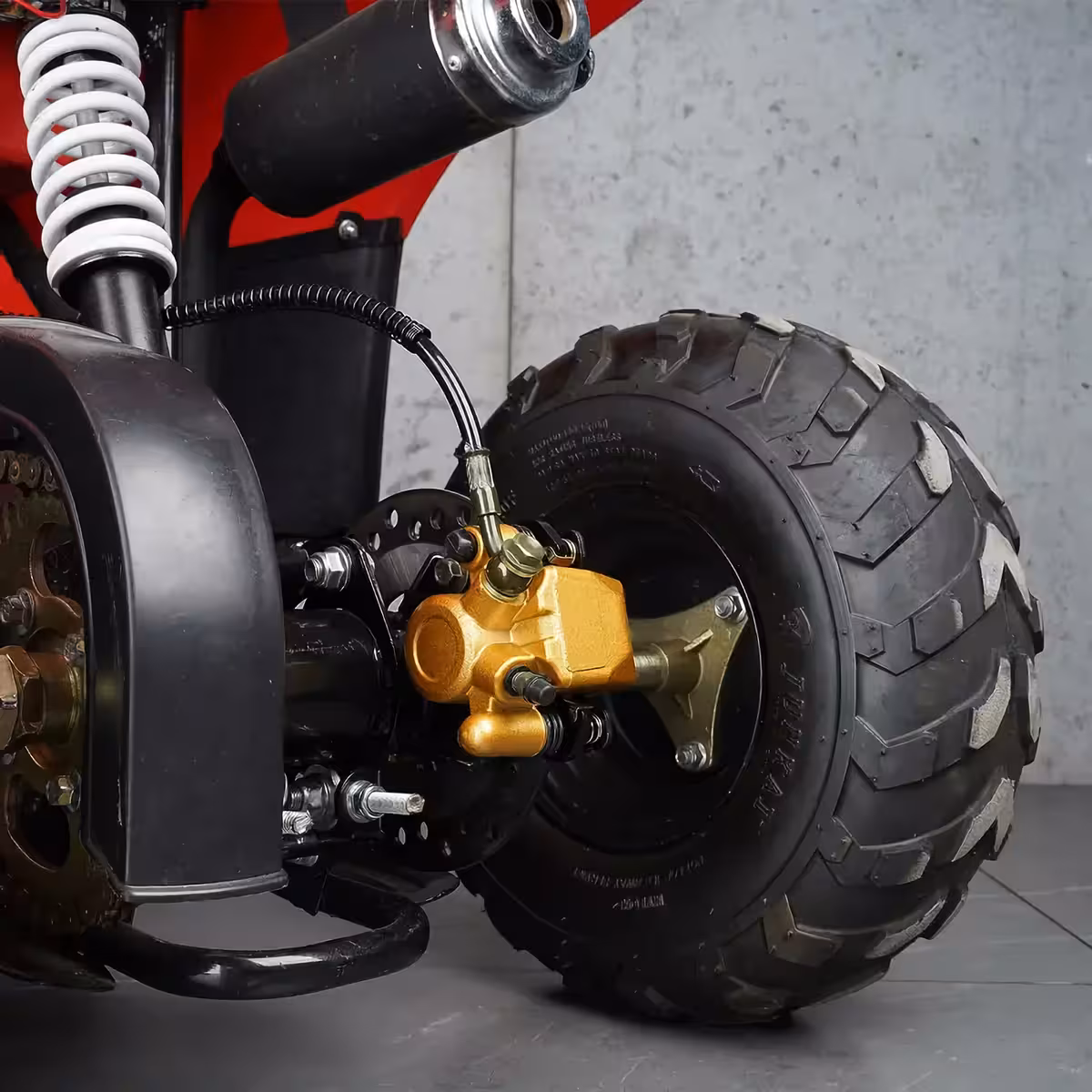 Pinça dourada ATV com disco de freio, modelo traseiro