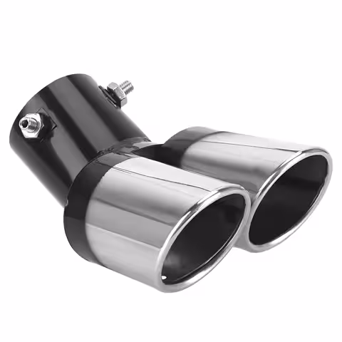 Ornamento para Escapamento Duplo Inox Universal – Compatível BMW, Audi, VW