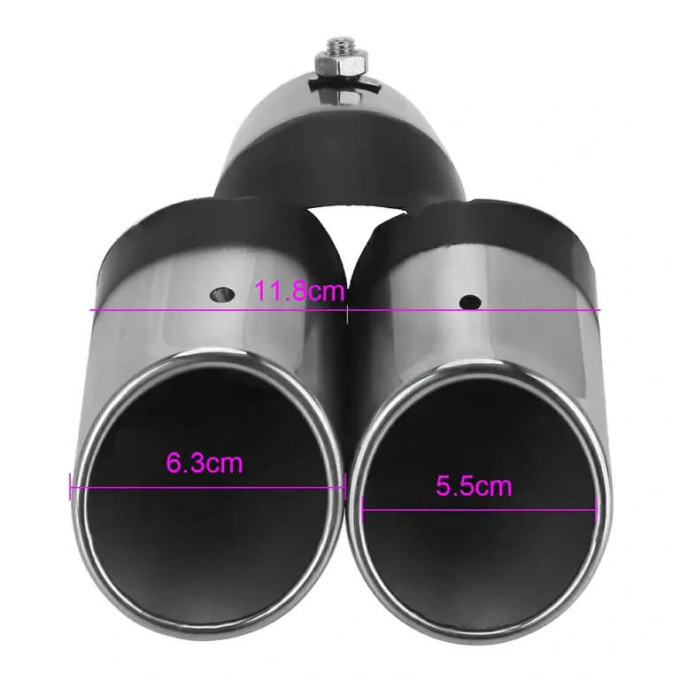 Ponta decorativa universal em inox para escapamento