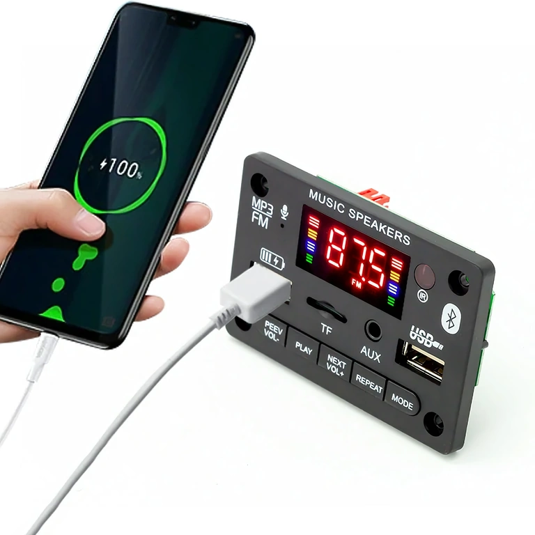 Módulo Bluetooth estéreo 5.0 com amplificador de áudio 2x40W para alto-falantes